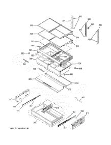 Fresh Food Shelves parts for Ge Refrigerator GYE22HMKDES from AppliancePartsPros.com