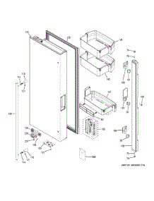 Fresh Food Door - Lh parts for Ge Refrigerator ZWE23ESHISS from AppliancePartsPros.com