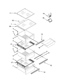 Refrigerator Shelf Parts parts for Kenmore Refrigerator 106.51779511 (10651779511, 106 51779511) from AppliancePartsPros.com