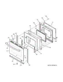 Door parts for Ge Range JB258DM1BB from AppliancePartsPros.com