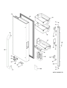Fresh Food Door - Lh parts for Ge Refrigerator ZWE23PSHJSS from AppliancePartsPros.com