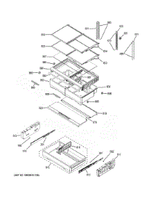 Fresh Food Shelves parts for Ge Refrigerator DFE28JSKESS from AppliancePartsPros.com
