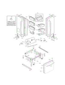 Door Parts parts for Kenmore Refrigerator 795.72059116 (79572059116, 795 72059116) from AppliancePartsPros.com
