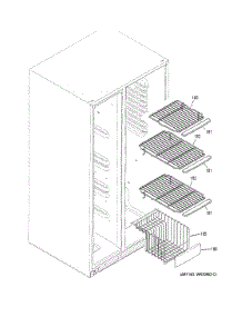 Freezer Shelves parts for Ge Refrigerator GSS25GMHFCES from AppliancePartsPros.com