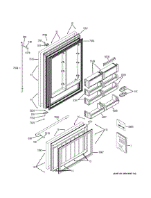 Doors parts for Ge Refrigerator ZICS360NHARH from AppliancePartsPros.com