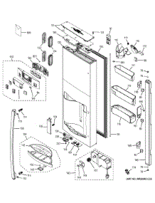 Dispenser Door parts for Ge Refrigerator DFE29JSDESS from AppliancePartsPros.com
