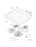 GE JB750SJ6SS Main Glass Cooktop Replacement - Genuine OEM