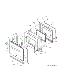 Door parts for Ge Range JB625DK3WW from AppliancePartsPros.com