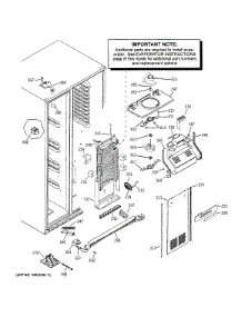 Freezer Section parts for Ge Refrigerator PSE26KGEGEWW from AppliancePartsPros.com