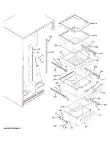 Fresh Food Shelves parts for Ge Refrigerator GSL25JGDDLS from AppliancePartsPros.com
