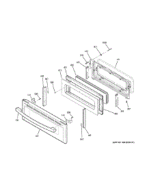 Upper Door parts for Ge Range JCB865SJ4SS from AppliancePartsPros.com