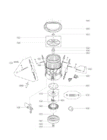 Tub Parts parts for Kenmore Washer 796.31423411 (79631423411, 796 31423411) from AppliancePartsPros.com