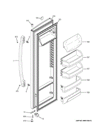 Fresh Food Door parts for Ge Refrigerator GSS25GMHECES from AppliancePartsPros.com