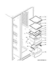 Fresh Food Shelves parts for Ge Refrigerator GSS25CSHECSS from AppliancePartsPros.com