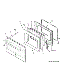 Door parts for Ge Range JS250DF1WW from AppliancePartsPros.com