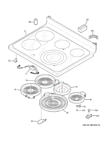 Cooktop parts for Ge Range PB930DH1BB from AppliancePartsPros.com