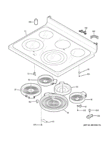 Cooktop parts for Ge Range JB755EJ2ES from AppliancePartsPros.com