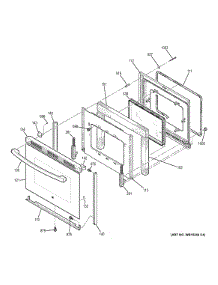 Door parts for Ge Range JBS60DK1BB from AppliancePartsPros.com