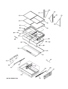 Fresh Food Shelves parts for Ge Refrigerator GYE22KMHHES from AppliancePartsPros.com