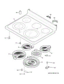 Cooktop parts for Ge Range JB860DJ2BB from AppliancePartsPros.com