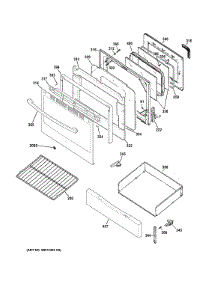 Door & Drawer Parts parts for Ge Range JB255RJ1SS from AppliancePartsPros.com