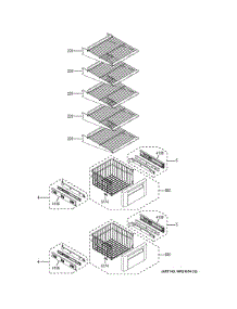 Freezer Shelves parts for Ge Refrigerator ZISS420NHBSS from AppliancePartsPros.com