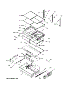 Fresh Food Shelves parts for Ge Refrigerator GFE28HGHFBB from AppliancePartsPros.com