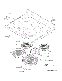 Cooktop parts for Ge Range JB650DF5BB from AppliancePartsPros.com