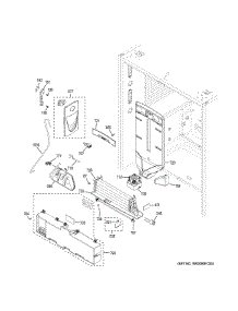 Fresh Food Section parts for Ge Refrigerator PWE23KGDGWW from AppliancePartsPros.com
