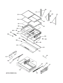 Fresh Food Shelves parts for Ge Refrigerator DFE28JMHEES from AppliancePartsPros.com