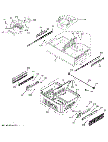 Freezer Shelves parts for Ge Refrigerator DFE28JGHEBB from AppliancePartsPros.com