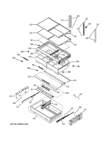 Fresh Food Shelves parts for Ge Refrigerator GFE28HSHFSS from AppliancePartsPros.com