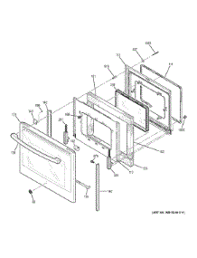 Door parts for Ge Range JB750DJ1WW from AppliancePartsPros.com