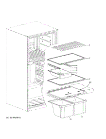 Shelves & Drawers parts for Ge Refrigerator GTE21GTHCWW from AppliancePartsPros.com