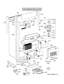 Cabinet - Standard parts for Ge Refrigerator ZIR360NHBRH from AppliancePartsPros.com