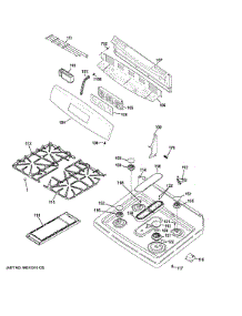 Control Panel & Cooktop parts for Ge Range JGBS65DEF1BB from AppliancePartsPros.com