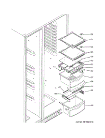 Fresh Food Shelves parts for Ge Refrigerator GSS25CGHBCBB from AppliancePartsPros.com