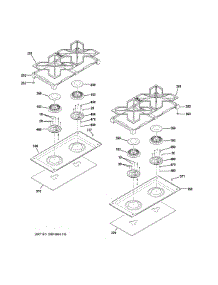 Cooktop parts for Ge Range ZDP364NRP6SS from AppliancePartsPros.com
