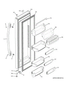 Fresh Food Door parts for Ge Refrigerator GZS23HGECFBB from AppliancePartsPros.com