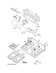Control Panel & Cooktop parts for Ge Range JGBS60DEF1CC from AppliancePartsPros.com