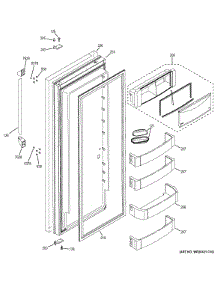 Fresh Food Door parts for Ge Refrigerator ZISP480DHASS from AppliancePartsPros.com