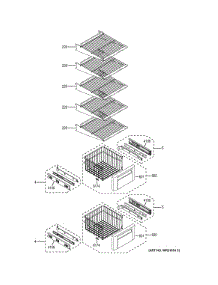 Freezer Shelves parts for Ge Refrigerator ZISP480DHASS from AppliancePartsPros.com