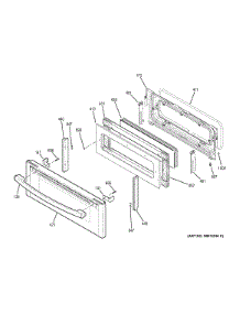 Upper Door parts for Ge Range JB850EF1ES from AppliancePartsPros.com
