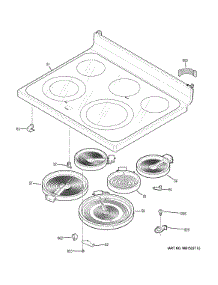 Cooktop parts for Ge Range JCB850SF1SS from AppliancePartsPros.com