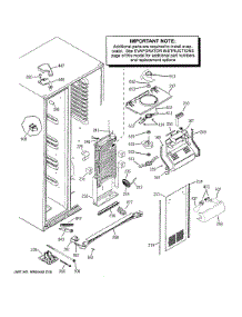 Freezer Section parts for Ge Refrigerator PZS23KSEDFSS from AppliancePartsPros.com
