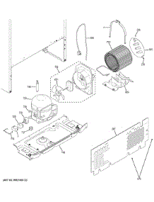 Machine Compartment parts for Ge Refrigerator GTE18LGHBRBB from AppliancePartsPros.com