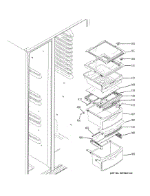 Fresh Food Shelves parts for Ge Refrigerator GSE25HSHBHSS from AppliancePartsPros.com