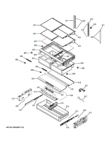 Fresh Food Shelves parts for Ge Refrigerator PWE23KGDDBB from AppliancePartsPros.com