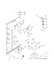 Fresh Food Section parts for Ge Refrigerator DSE25JGHBCWW from AppliancePartsPros.com