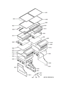 Shelves & Drawers parts for Ge Refrigerator ZICP360NXDRH from AppliancePartsPros.com